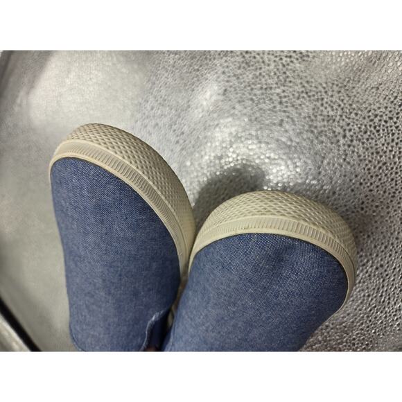 Lauren Ralph Lauren Jinny Canvas Slip-On Sneakers Denim Blue 9B Shoes - Picture 8 of 11